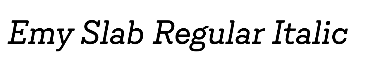 Emy Slab Regular Italic